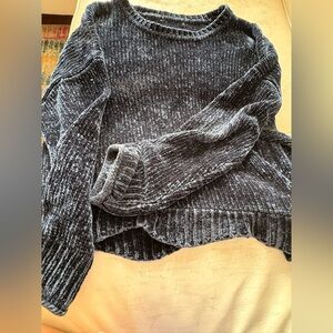 Navy Blue Chenile Sweater